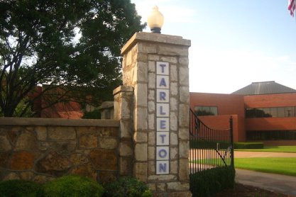 Entrance sign to Tarleton State University in Stephenville, Texas.