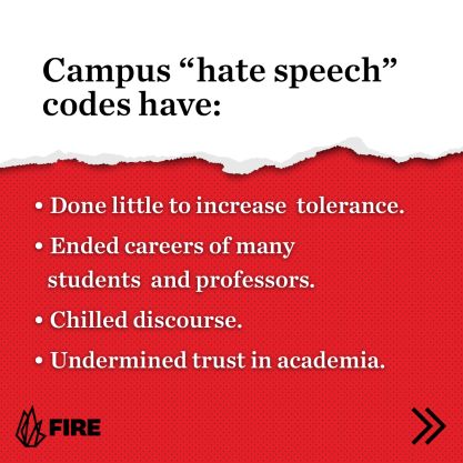 Campus Speech Codes Lessons