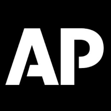 Associated Press logo with white lettering on a black background
