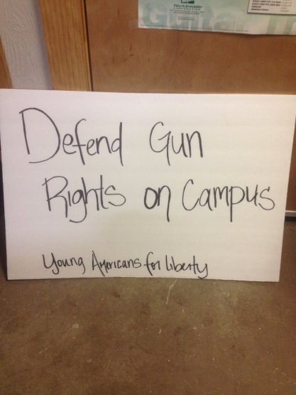YAF Defend Gun Rights on Campus Poster