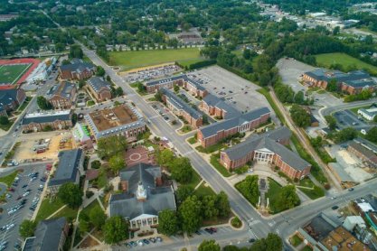 Aerial view of Tennessee Tech University