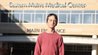Samson Cournane, the 15-year-old college student fighting a hospital over his free speech