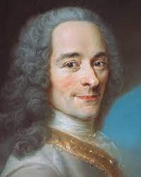 Painting of the French author Voltaire