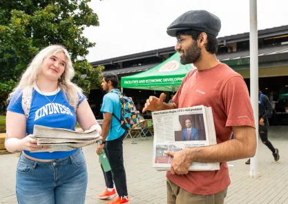 Student journalists of the UT-Dallas student newspaper The Regrograde