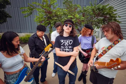 Members of the UT-Dallas music group Strings Attached