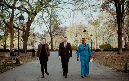 FIRE plaintiff Monica Meeks and FIRE attorney Greg Greubel