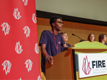 FIRE summer intern speaks at the 2022 FIRE Student Network Conference