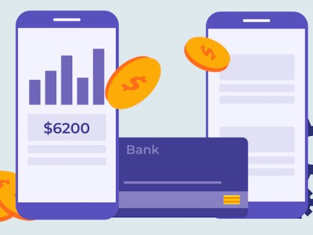 mobile banking transactions concept