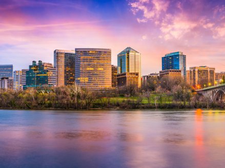Arlington skyline on the Potomac River