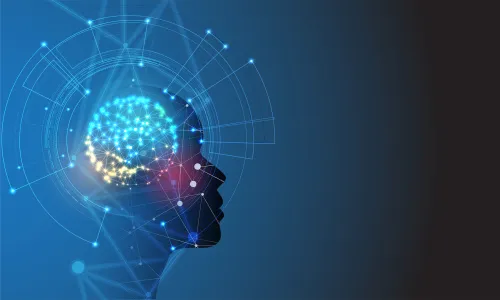 Artificial intelligence. Technology web background.