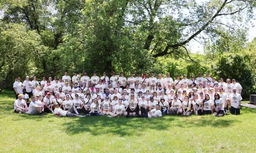 Photo of FIRE staff at a team-building retreat in 2024