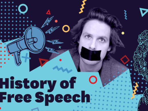 History of Free Speech music video graphic
