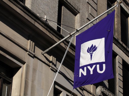 NYU banner in New York City