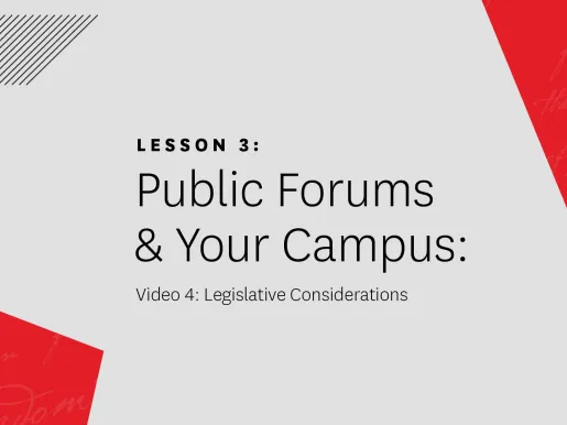 YouTube thumbnail for FIRE's First Amendment Lessons for College Administrators