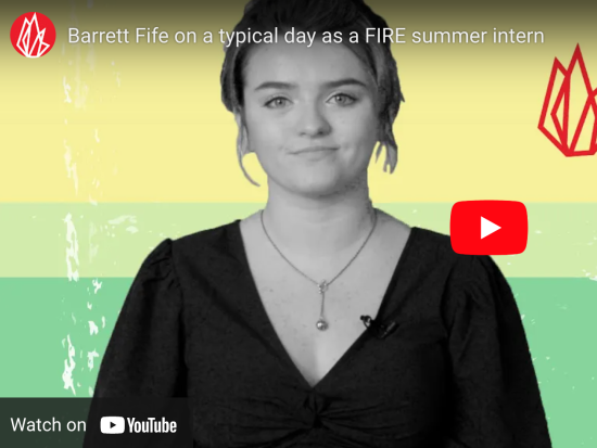 Barrett Fife on a typical day as a FIRE summer intern