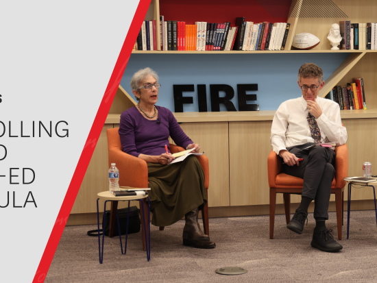 University of Pennsylvania professors Jonathan Zimmerman and Amy Wax at the FIRE Faculty Network Webinar in March 2024