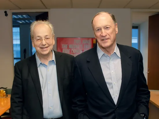 NewsGuard co-founders from left to right: L. Gordon Crovitz and Steven Brill 