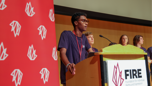 FIRE summer intern speaks at the 2022 FIRE Student Network Conference