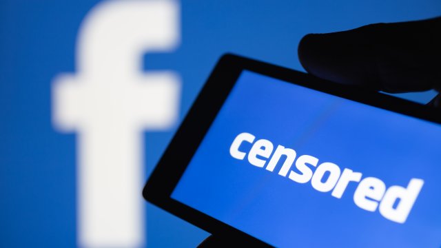 Facebook logo censored