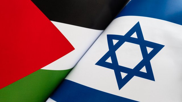 Flags of Israel and Palestine 