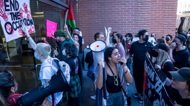Protests at Arizona State University after the campus canceled an event where Congresswoman Rashida Tlaib was to speak on Palestine