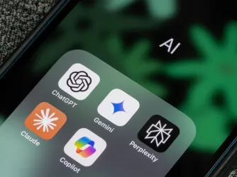 iPhone displaying AI apps