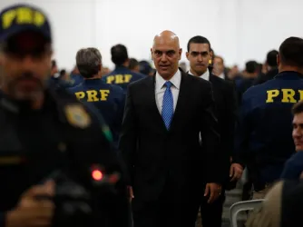 Brazilian Supreme Federal Court Alexandre de Moraes at Federal Highway Police headquarters in Rio de Janeiro, April 2016
